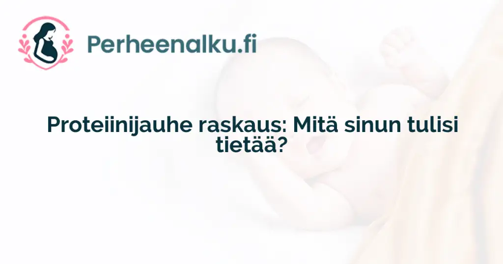 Proteiinijauhe raskaus: Mitä sinun tulisi tietää?