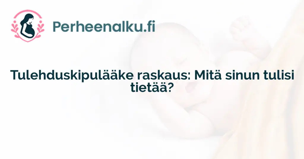 Tulehduskipulääke raskaus: Mitä sinun tulisi tietää?